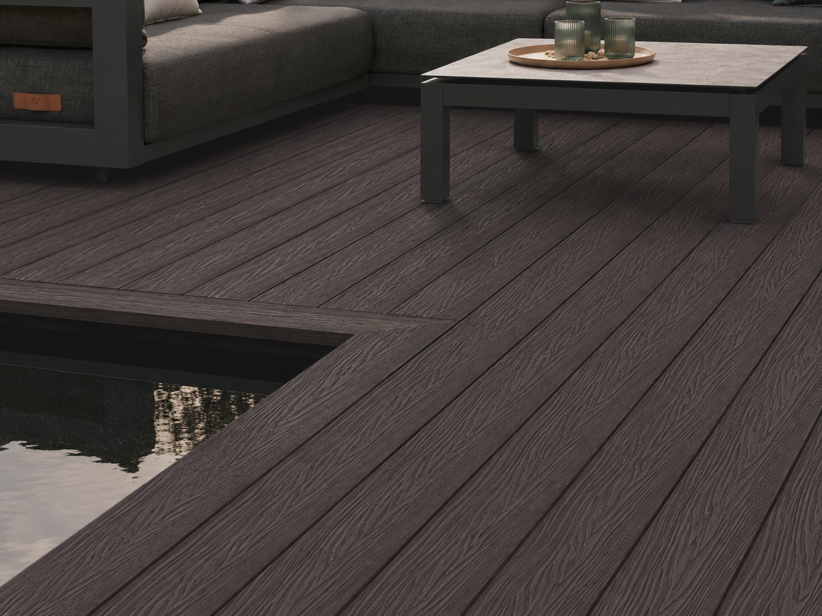3.6m Coffee Composite Decking Board