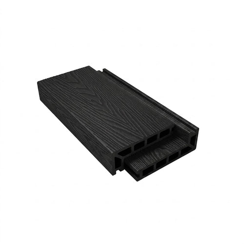 Charcoal composite step-edge board profile on a white background