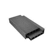 Dark grey composite step-edge board profile on a white background