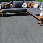 Dark Grey composite decking with outdoor sofa seating