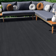 Charcoal composite decking with outdoor sofa seating