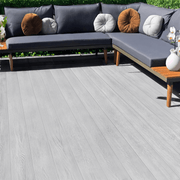 Light Grey composite decking with outdoor sofa seating
