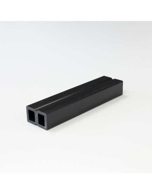 Single 3.6m black composite joist on a white background