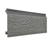 Dark grey composite cladding board profile on a white background